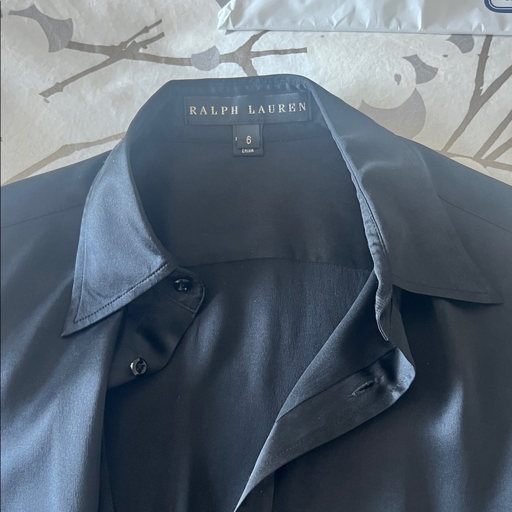 Ralph Lauren Black Label Silk  Button-Up Shirt